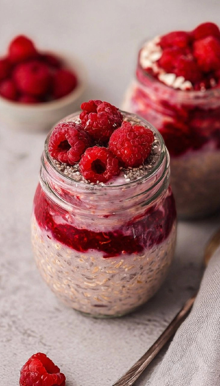Raspberry Overnight Oats 110 Raspberry Overnight Oats