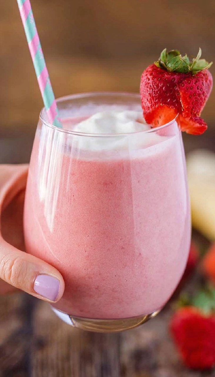 Strawberry Banana Smoothie with Yogurt 55 Strawberry Banana Smoothie with Yogurt