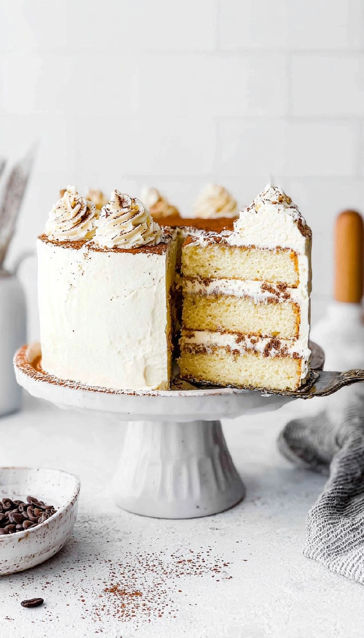 Tiramisu Cake (Light & Fluffy)