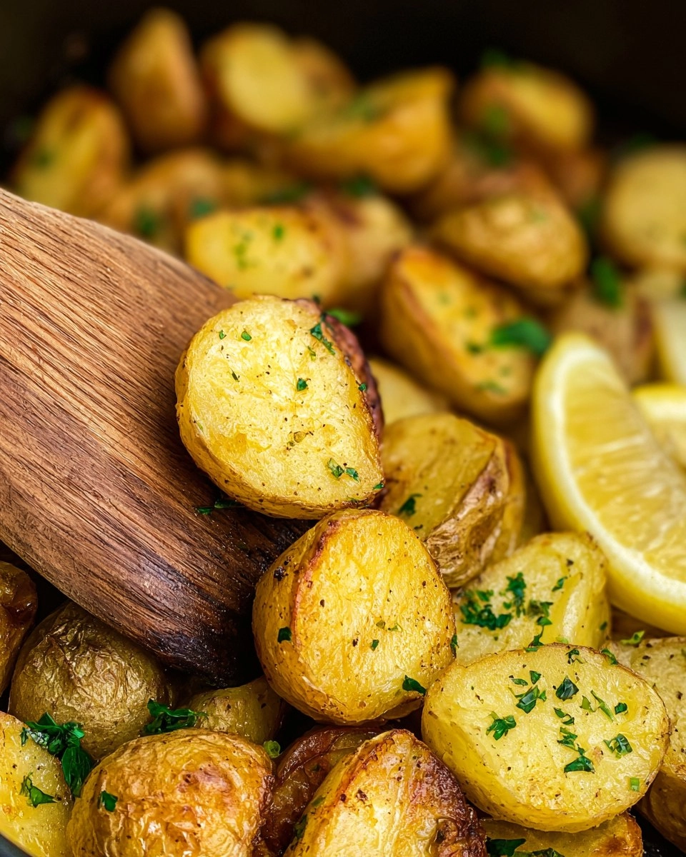 Air Fryer Greek Roasted Potatoes
