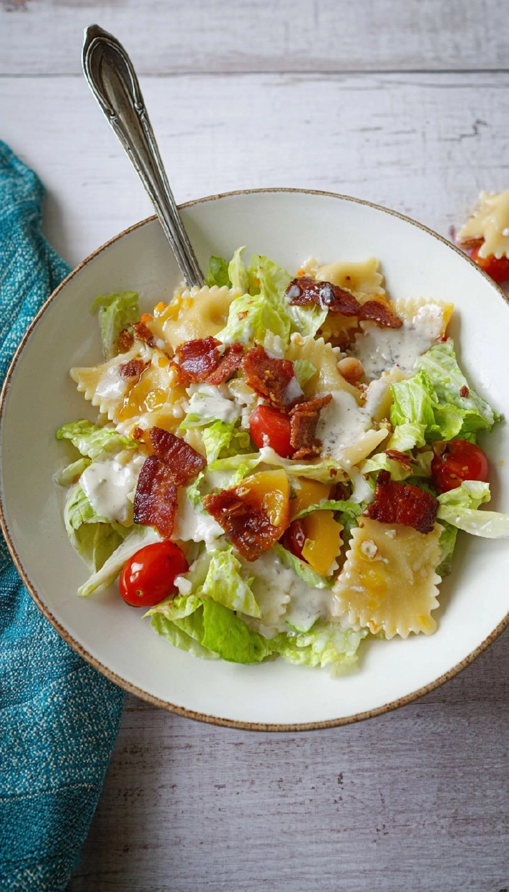 BLT Pasta Salad with Buttermilk Ranch Dressing