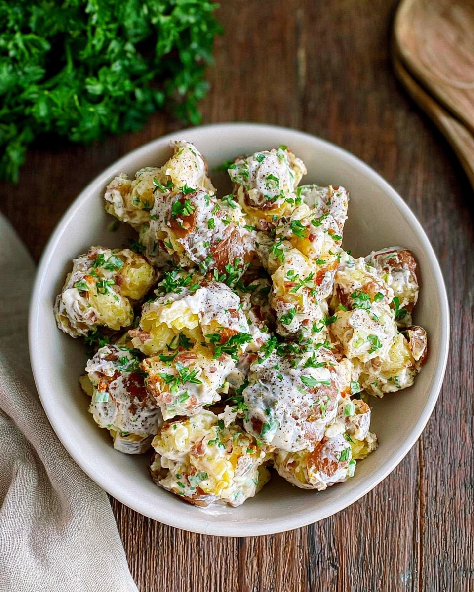 Buttermilk Smashed Potato Salad | Creamy BBQ Side for Memorial Day