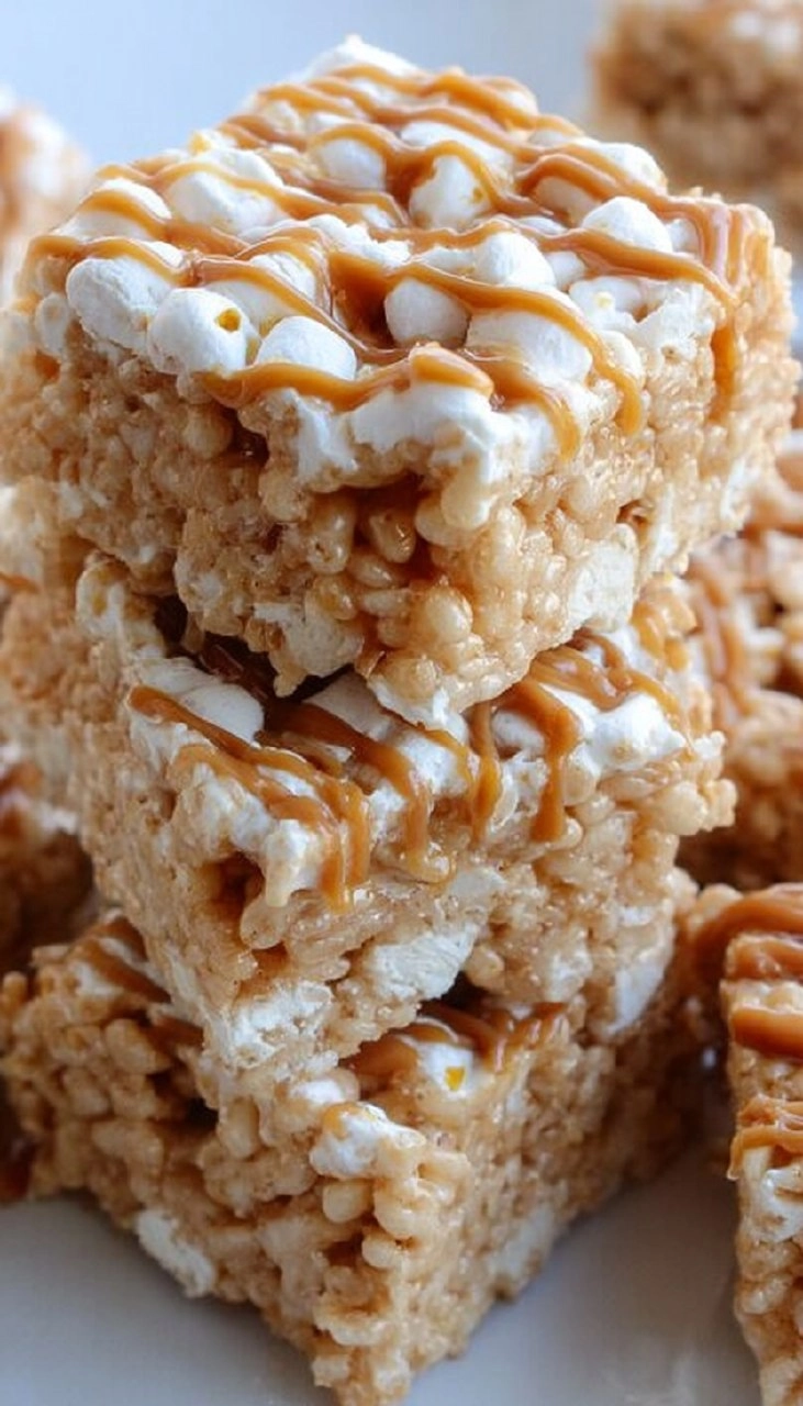 Caramel Rice Krispie Treats