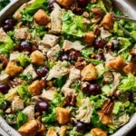 Chicken Salad with Grapes, Pecans, and Croissant Croutons 116 Chicken-Salad-with-Grapes-Pecans-and-Croissant-Croutons-Recipe