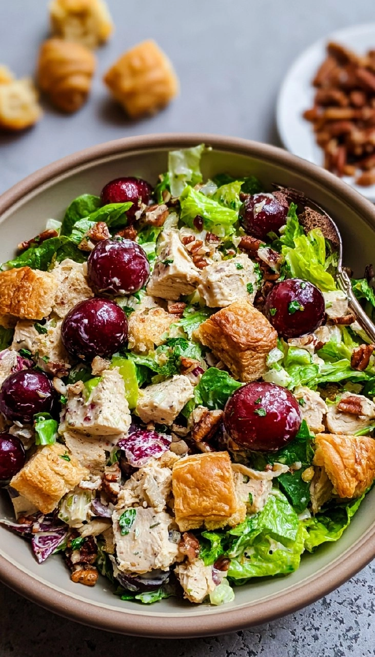 Chicken Salad with Grapes, Pecans, and Croissant Croutons 115 Chicken Salad with Grapes, Pecans, and Croissant Croutons