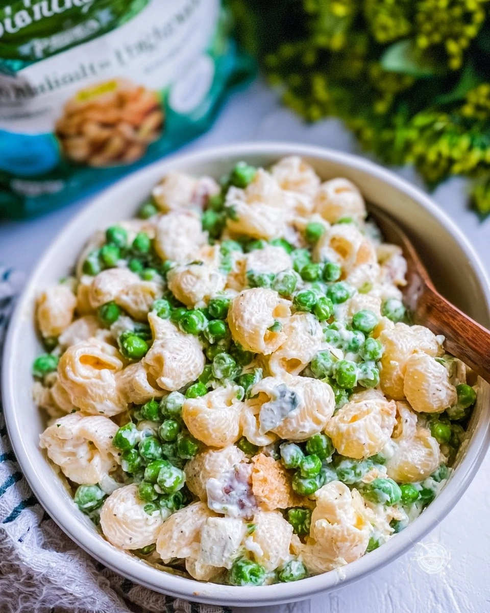 Creamy Ranch Pea Pasta Salad