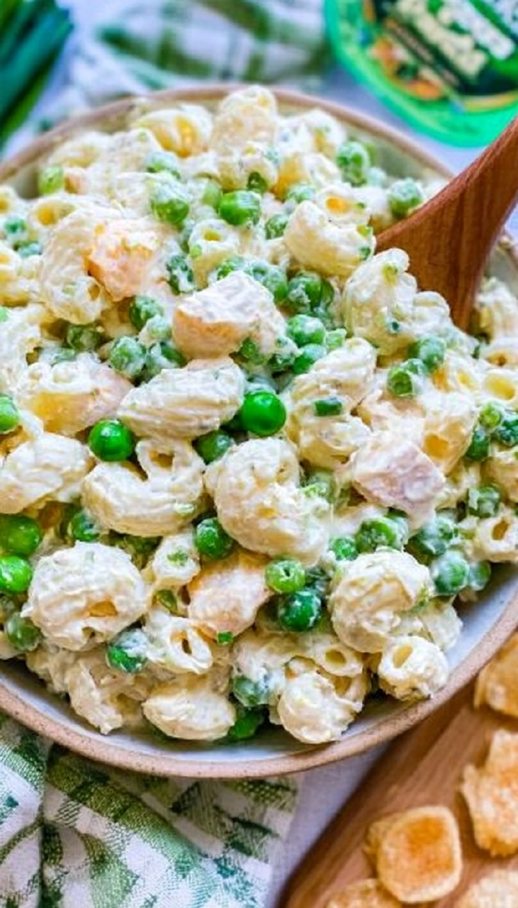Creamy Ranch Pea Pasta Salad