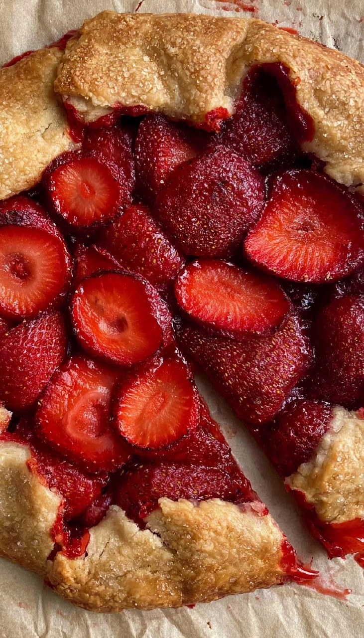 Easy Strawberry Galette (no pie pan needed)