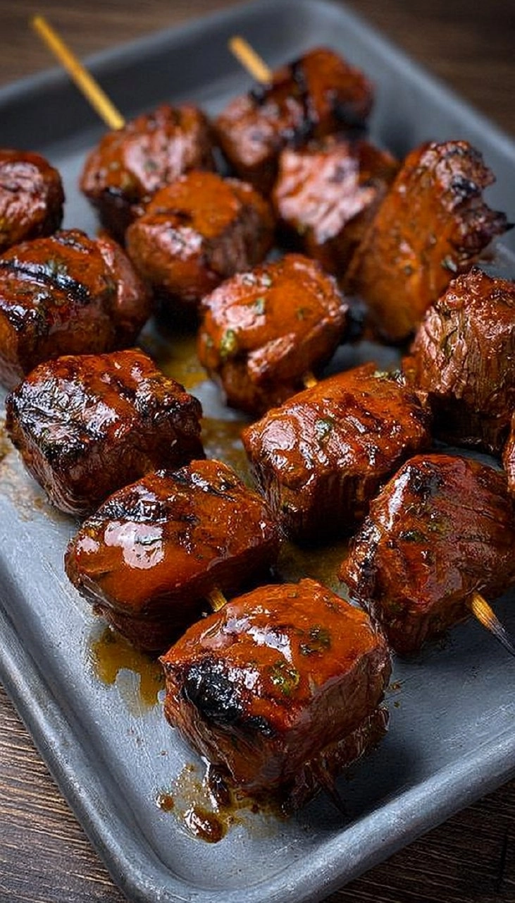 Steak Kabobs | Grilled Herb-Marinated Skewers for Dad