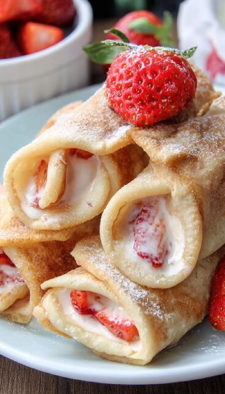 Strawberry Cheesecake Chimichangas