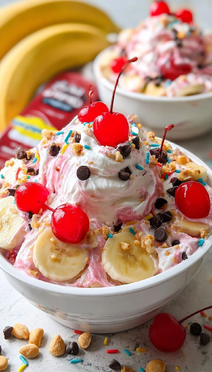 Banana Split Fluff Salad