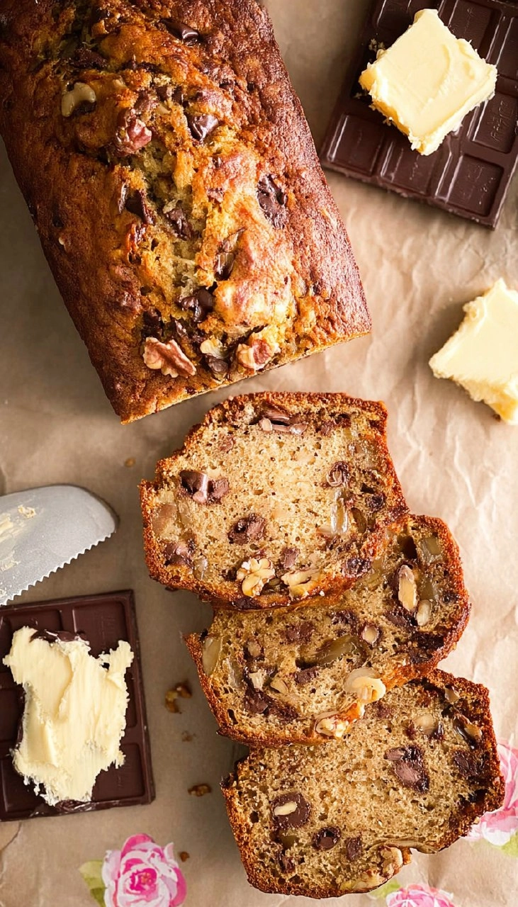 Chocolate Chip Walnut Banana Bread