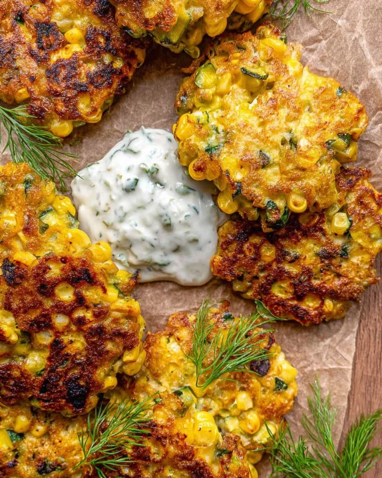 Corn-and-Zucchini-Fritters-with-Herb-Yogurt-Sauce-Recipe