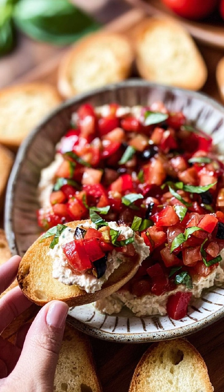 Easy Boursin Bruschetta Dip