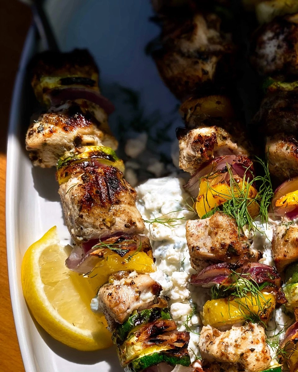 Grilled Greek Chicken Kabobs