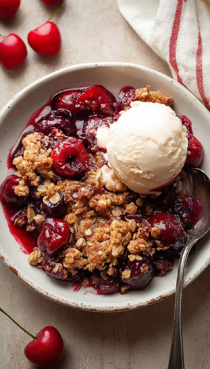 Homemade Cherry Crisp