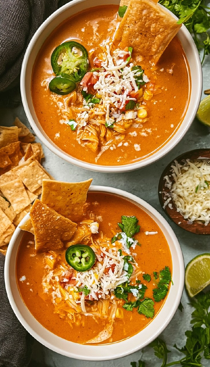 Instant Pot Chicken Enchilada Soup