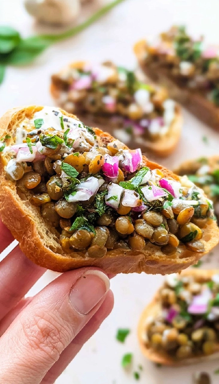 Lentil Bruschetta
