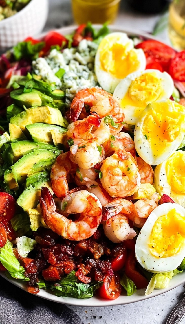 Shrimp Cobb Salad (Healthy, Easy Summer Dinner)