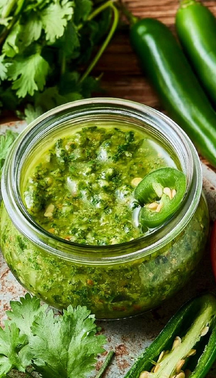 Spicy Chimichurri Sauce with Jalapeño