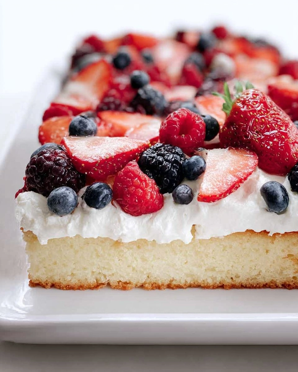 Berries & Cream Sheet Cake