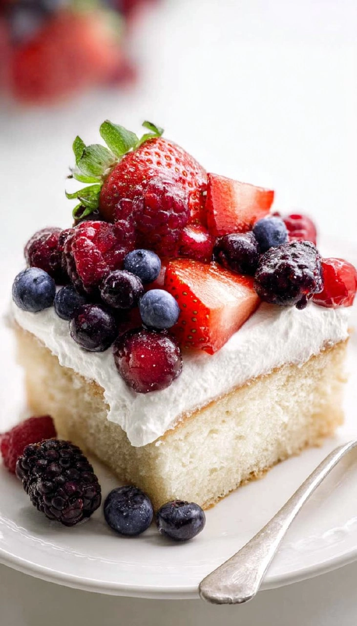 Berries & Cream Sheet Cake