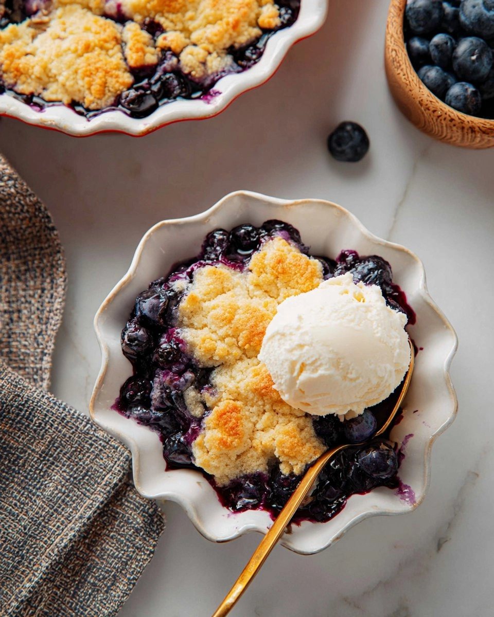 Blueberry Cobbler with Almond Topping
