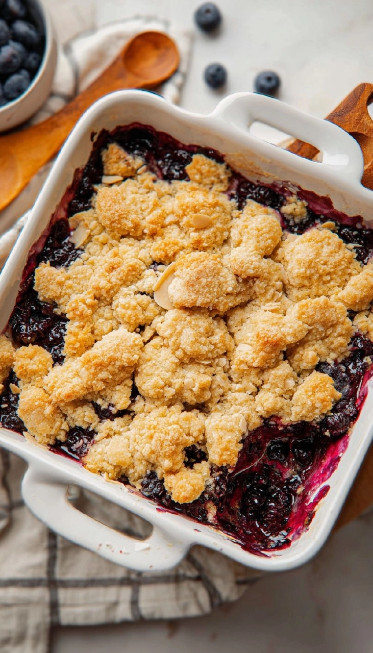 Blueberry Cobbler with Almond Topping