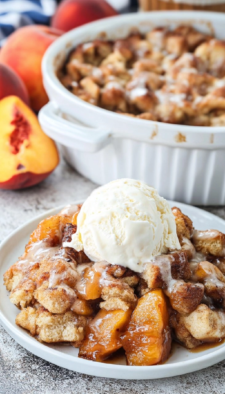 Cinnamon Roll Peach Cobbler 85 Cinnamon Roll Peach Cobbler