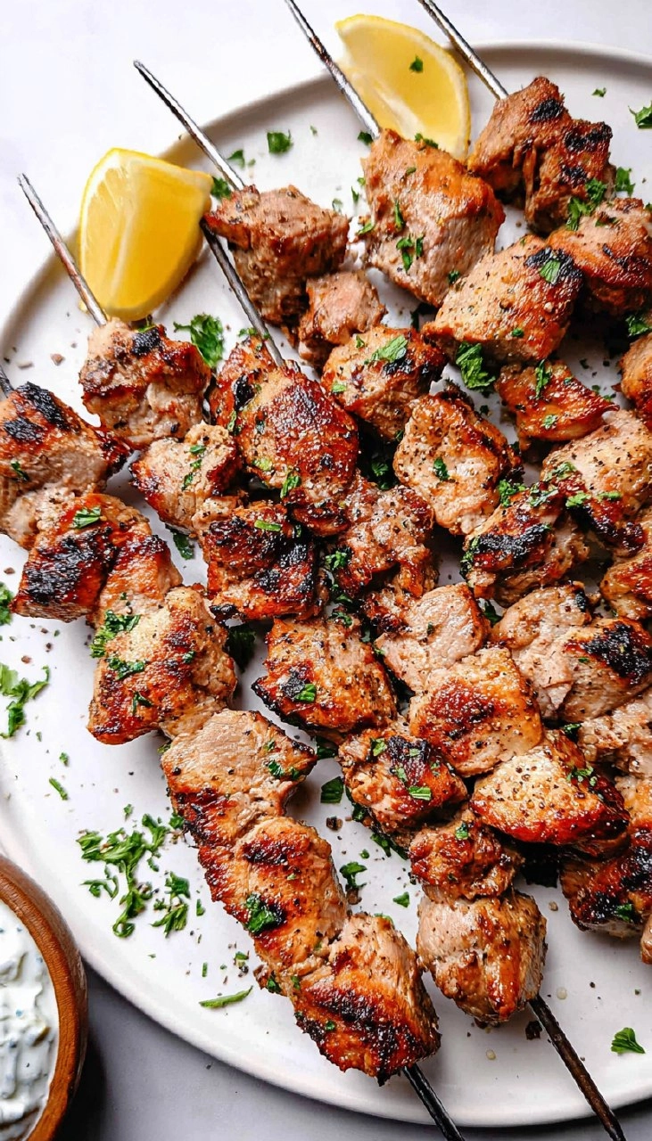 Greek Pork Souvlaki Skewers