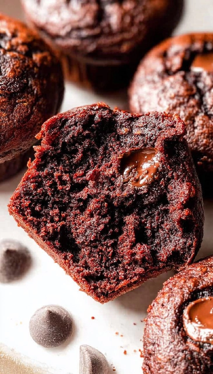 Healthy Chocolate Zucchini Muffins (Gluten Free, Paleo)