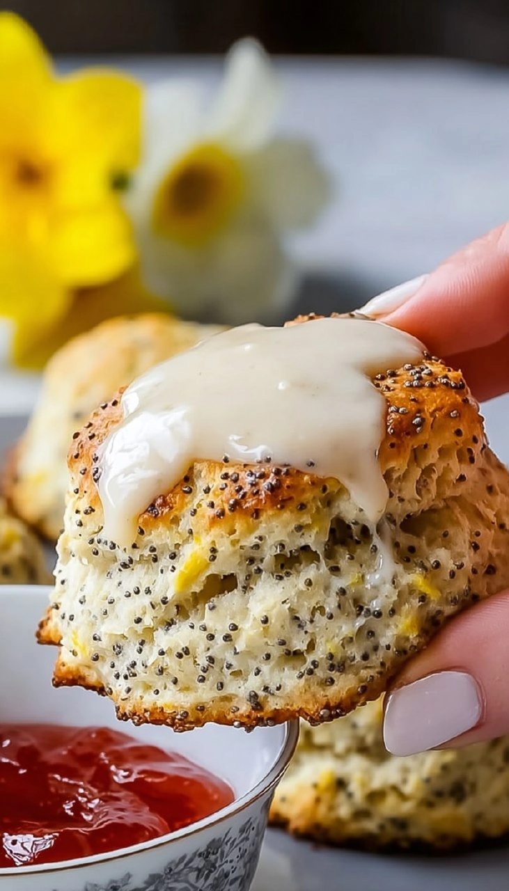 Lemon Poppy Seed Scones 130 Lemon Poppy Seed Scones