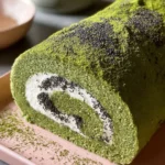 Matcha-Swiss-Roll-Cake-with-Black-Sesame-Mousse-Recipe