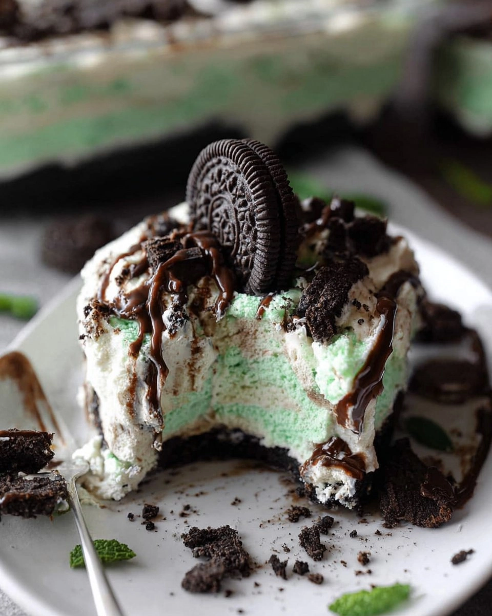 Mint Oreo Ice Cream Dessert