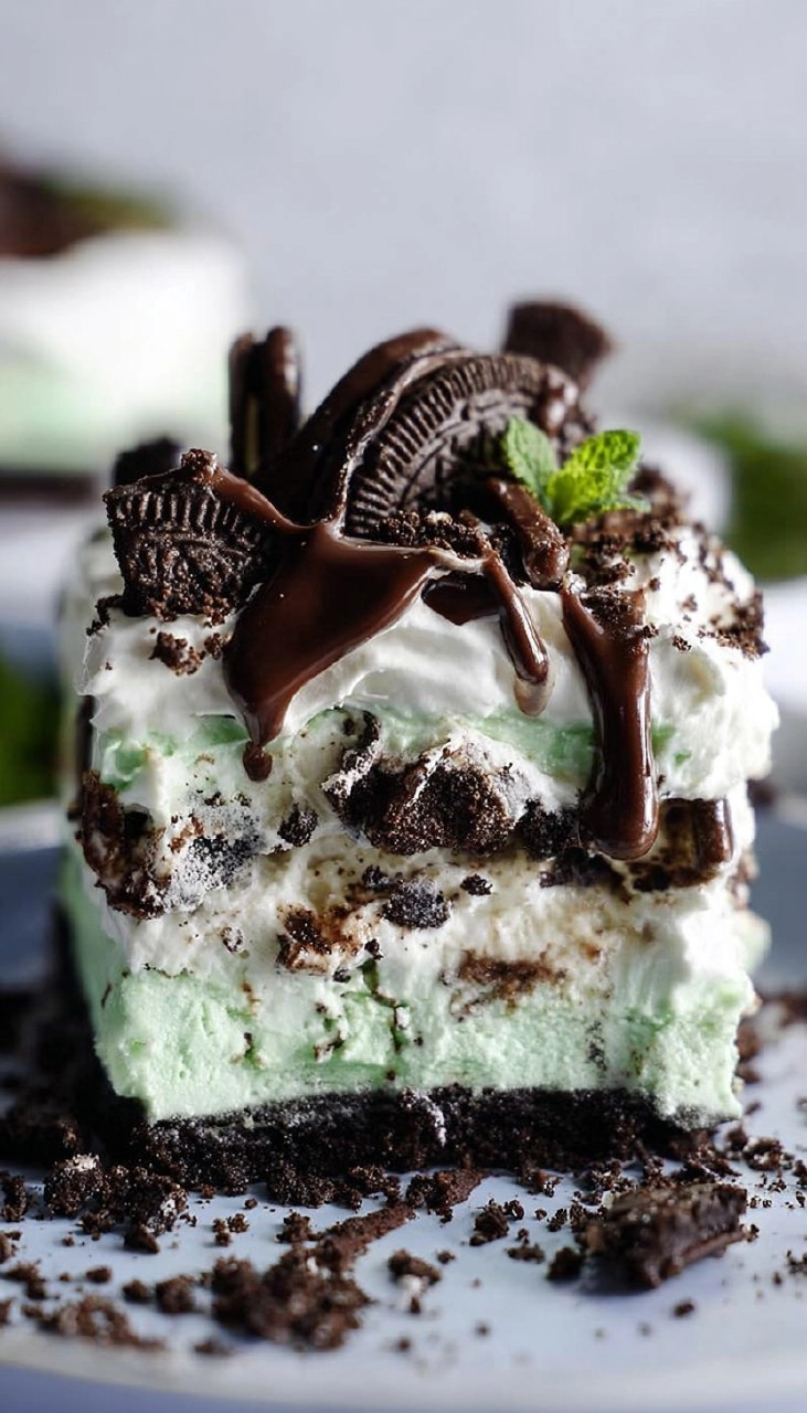 Mint Oreo Ice Cream Dessert