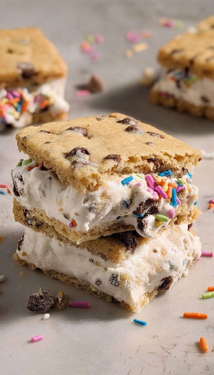 Vegan Cookie Dough Ice Cream Sandwiches