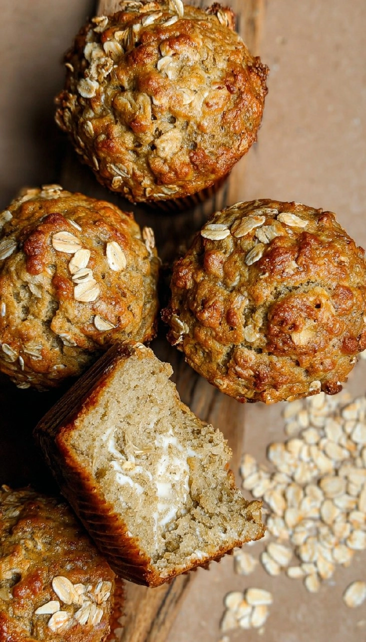 Apple Oat Muffins with Greek Yogurt