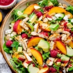 Chicken-Salad-with-Peaches-Avocado-Fresh-Raspberry-Dressing-Recipe