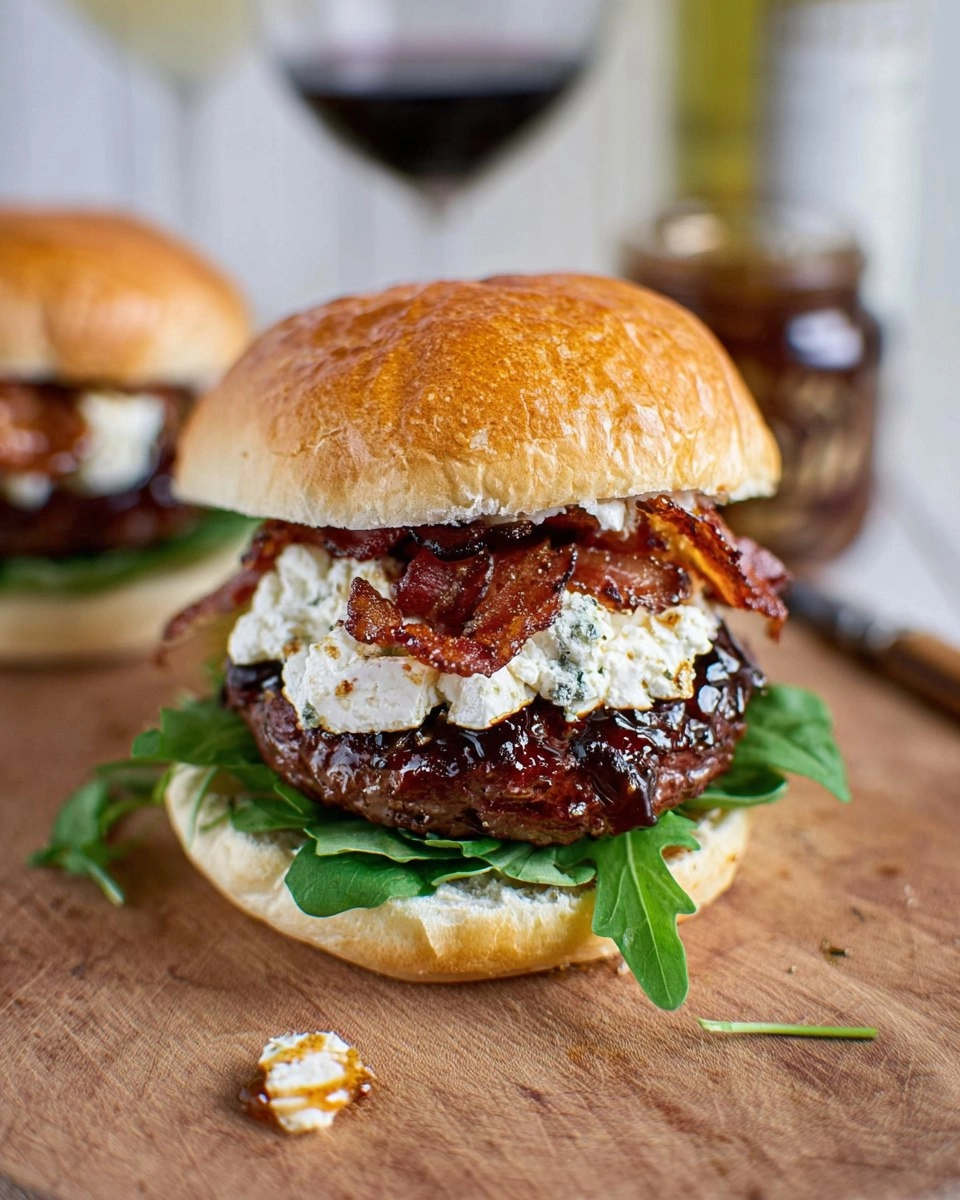 Fig and Bacon Goat Cheese Burgers