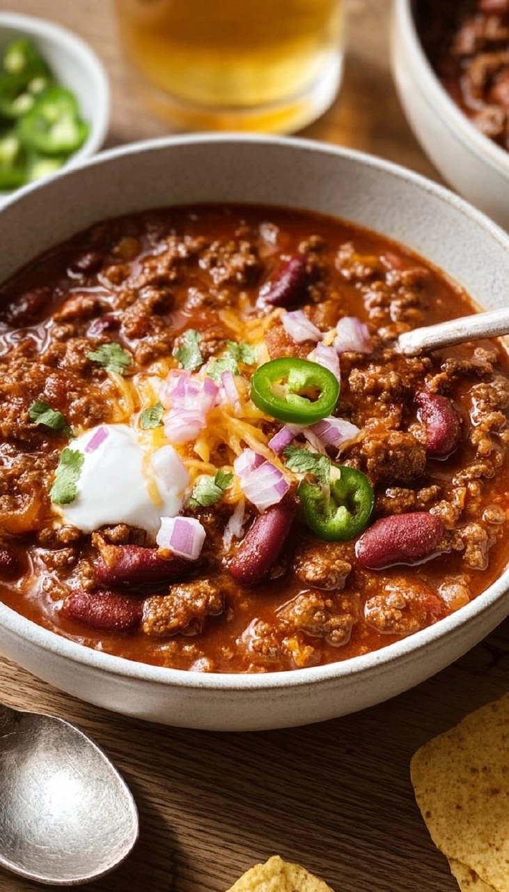 How to Make Homemade Chili Recipe (Ground Beef and Beans)