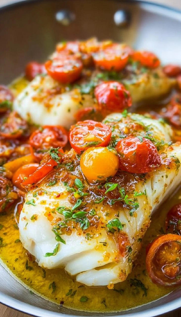 Pan-Seared Cod (with The Best Tomato Basil Sauce)