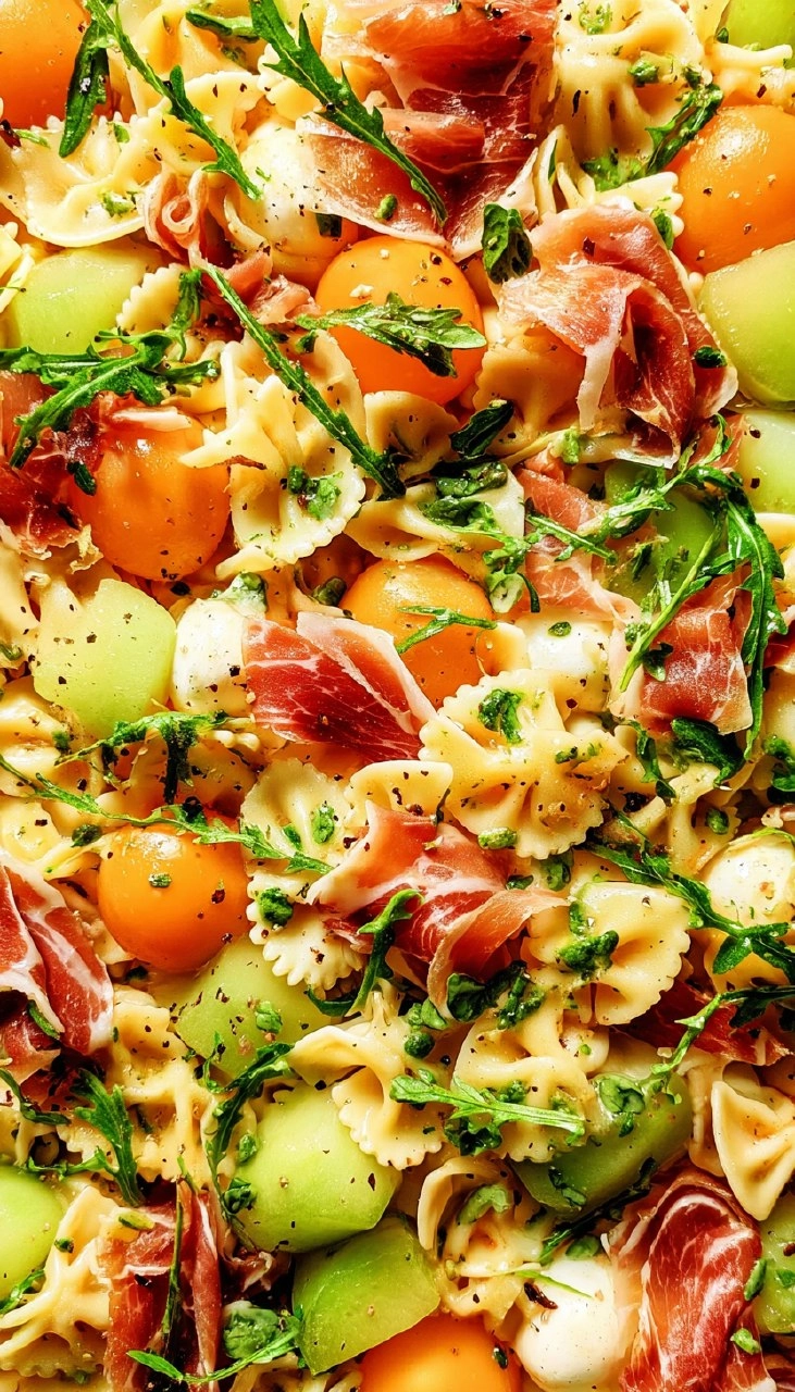 Prosciutto Melon Pasta Salad