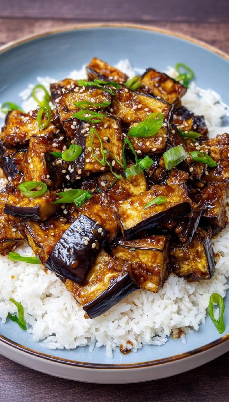 Sticky Teriyaki Eggplant