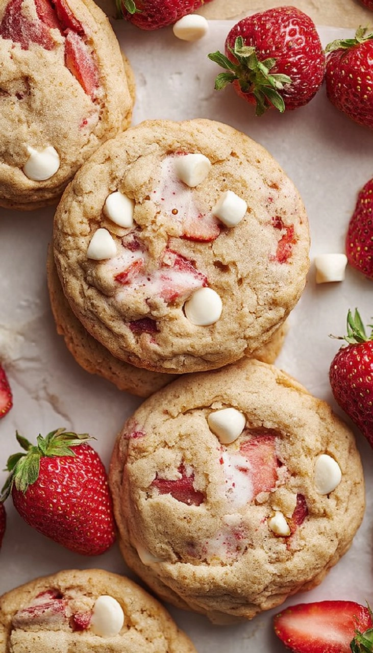Strawberries and Cream Cookies (The Best Strawberry Flavor!)