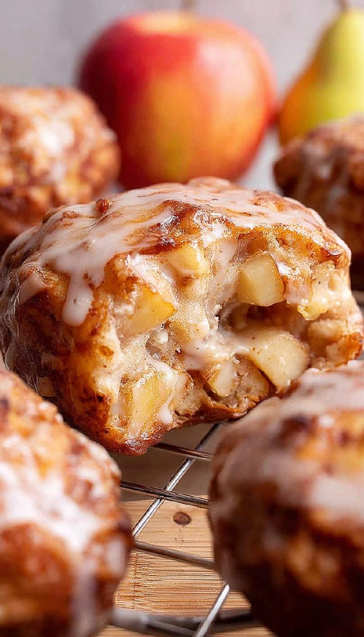 Air Fryer Apple Fritters (With Glaze)