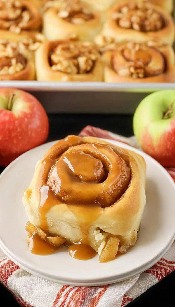 Caramel Apple Cinnamon Rolls