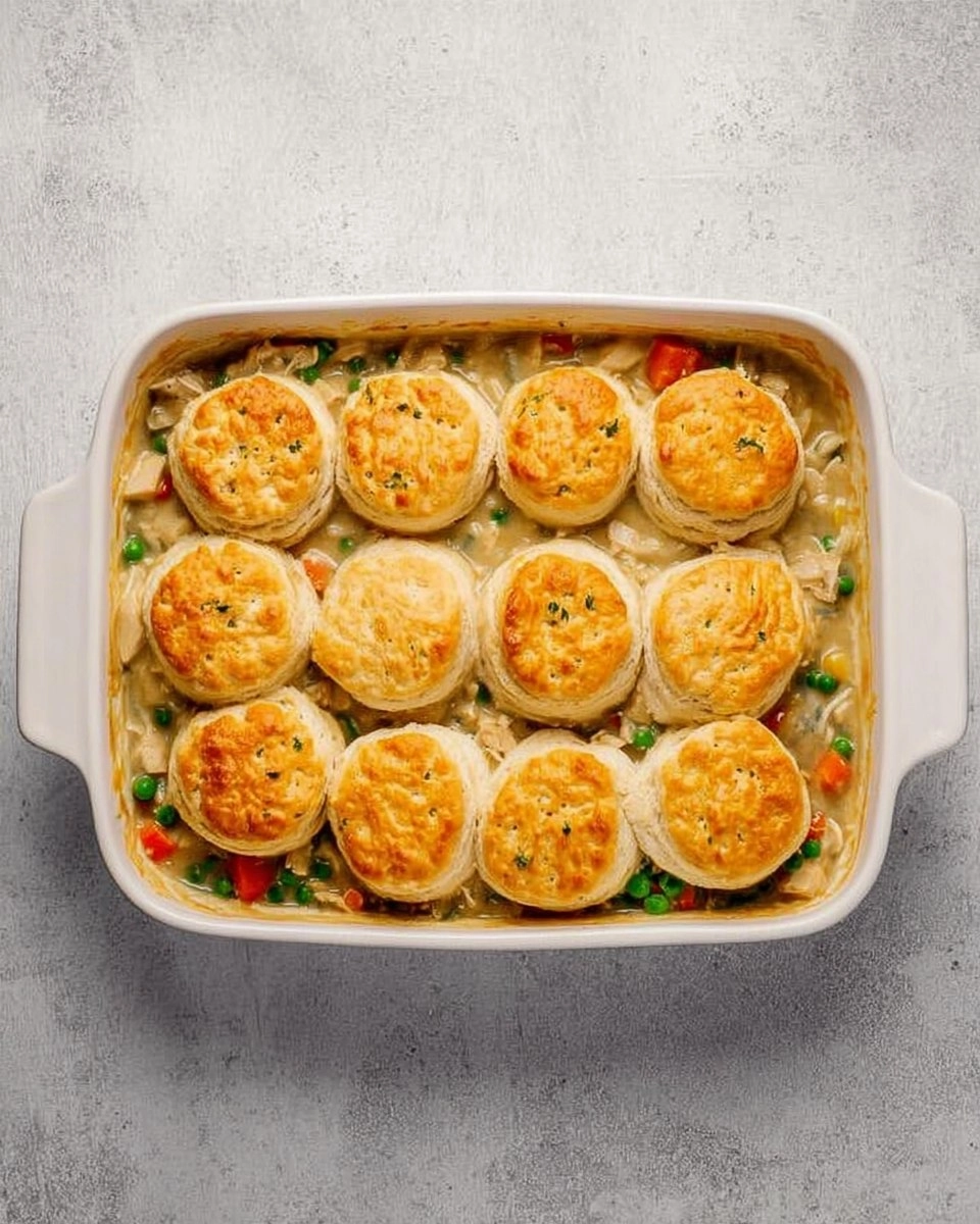 Chicken Pot Pie Casserole With Biscuits