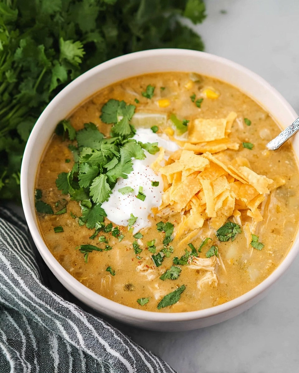 Green Chile Chicken Enchilada Soup