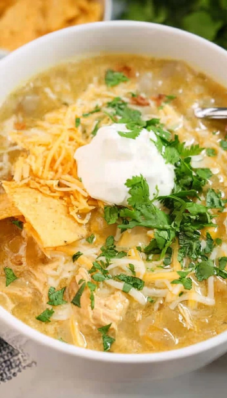 Green Chile Chicken Enchilada Soup