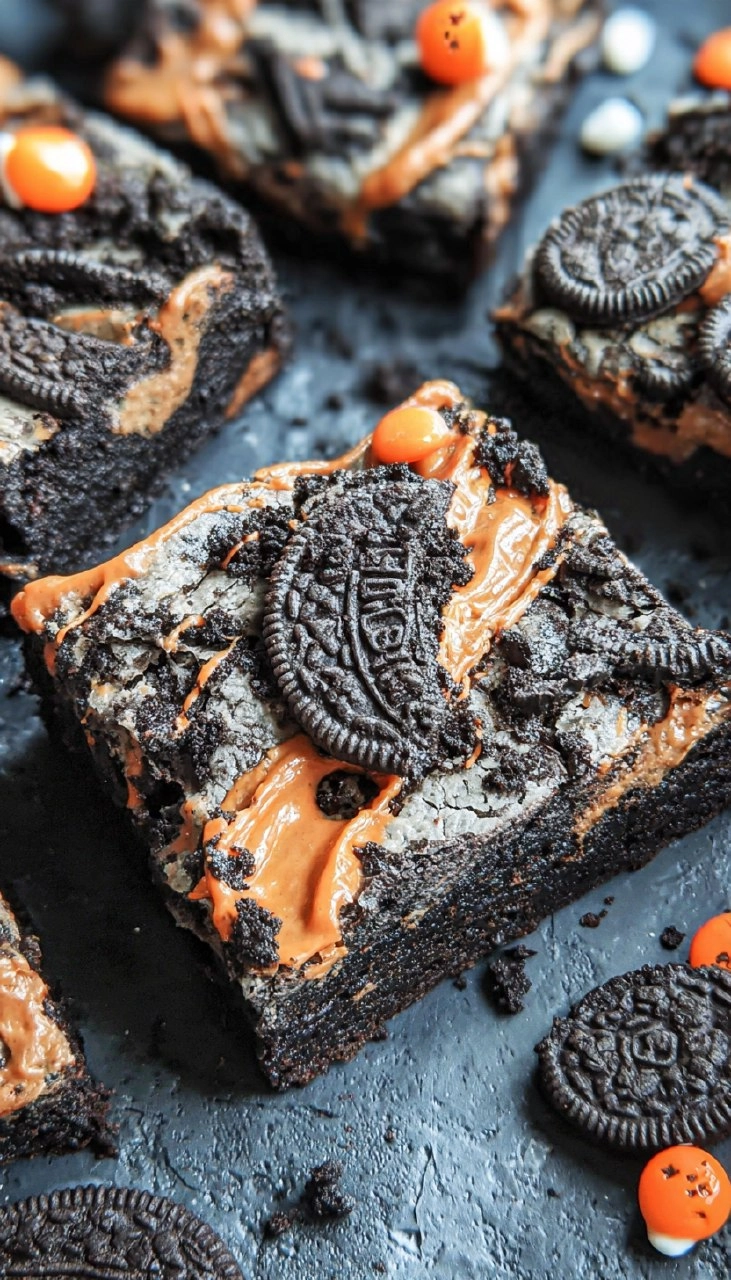 Halloween Oreo Brownies
